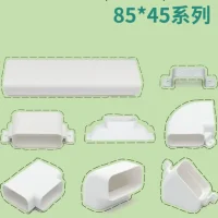 Flat underground fresh air duct system 85×45mm PVC 3mm modular kit close-up