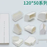 120×50mm PVC flat rectangular ceiling ventilation duct system Kit
