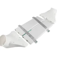 Beam Bypass Duct Connector Pass-Through Fitting close-up HVAC transition adapter