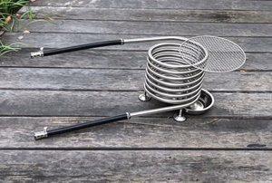 No Electricity Thermosiphon Wood Fire Coil for DIY Hot Tub Projects 3 No Electricity Thermosiphon Wood Fire Coil for DIY Hot Tub Projects close-up detail