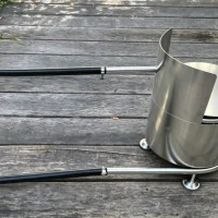 DIY Stock Tank Hot Tub Wood Burning Heating Coil Complete Kit in outdoor application scene