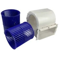 Midea cassette AC replacement fan impeller and scroll housing side view