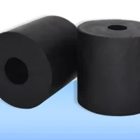 Cylindrical Hollow Rubber Vibration Isolator Buffer 80x80x20mm Natural Rubber