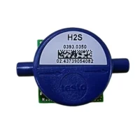 Testo 340 H2S sensor close-up showing the electrochemical cell port and textured housing details