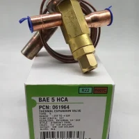 Emerson BAE-Series balanced-port thermostatic expansion valve installation detail with ODF solder connection and external equalizer
