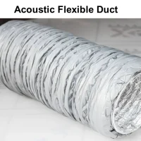 Acoustic Flexible Duct 4-16 inch close-up aluminum inner core insulation