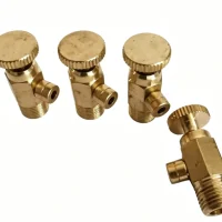 Brass manual air purge vent valve for fan-coil unit HVAC