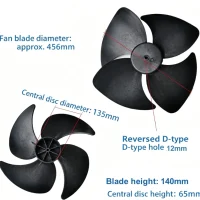 Axial flow fan blade 456x140mm installed in industrial condenser unit