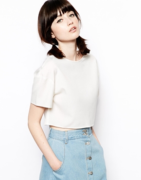 crop top jupe en denim