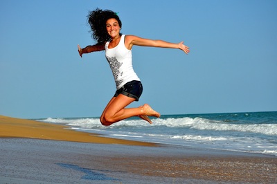 femme plage