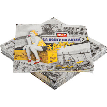 serviettes de table deco soleil