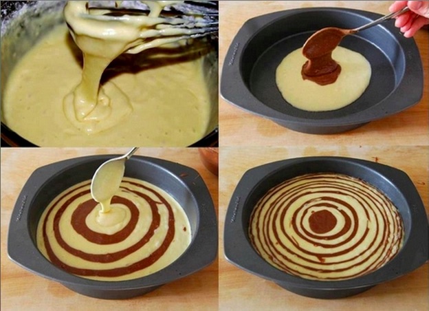 Preparation Gateau Zebre