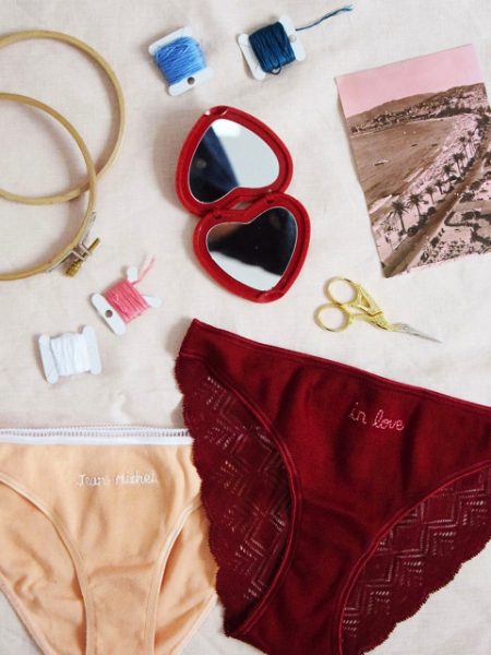 culotte brodée saint-valentin