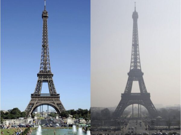 Pollution Paris tour Eiffel