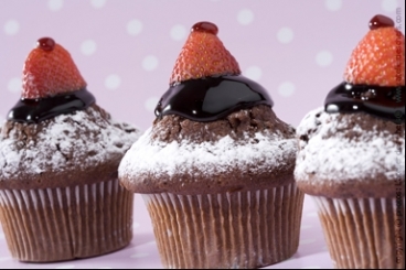 cupcakes chocolat et fraises