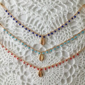 Bracelet pampilles & mini cauri