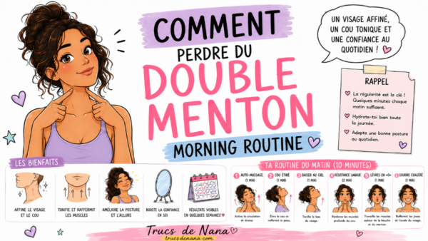 Double menton cette mini routine du matin qui change discrètement les traits du visage