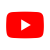 The image shows the YouTube logo: a red rectangle with rounded edges and a white play button in the center.