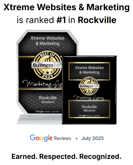 Xtreme Websites BusinessRate 2025 Award