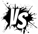 versus The image shows bold white letters VS over a black paint splatter background, symbolizing a versus or competition scenario.