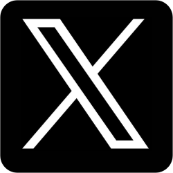 A bold, stylized white X is centered on a solid black square background, creating a minimalist and modern design—perfect for social media boosters or showcasing your brand on any social media platform.